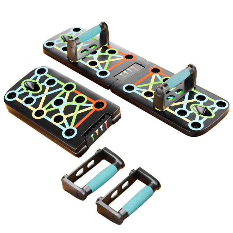Push-Up Board Trainer for Home Use, Abdominal Muscle Exercise Folding Stand Board, Indoor Training Pull Rope Exercise Fitness Stand - image 2
