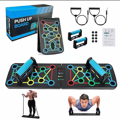 Push-Up Board Trainer for Home Use, Abdominal Muscle Exercise Folding Stand Board, Indoor Training Pull Rope Exercise Fitness Stand - image 5