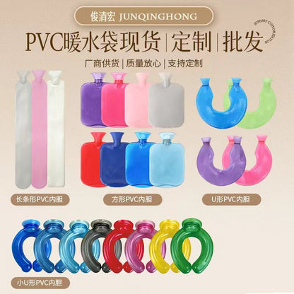 Cross-Border Export Explosion-Proof Hot Water Bag, New European Standard Bs Ce Hand Warmer Bag, Long U-Shaped Rubber Liner Hot Water Bag, Water-Filled - image 2