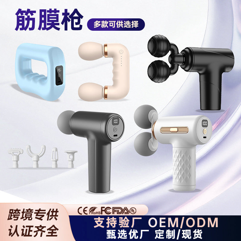 Multifunctional Household Fascia Gun Vibration Fitness Mini Massage Gun Smart Portable Muscle Relaxation Massager - image 1