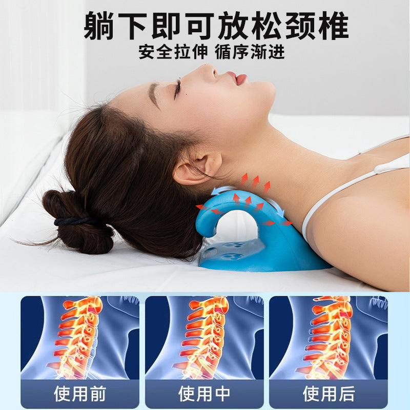 German New Model C-Type Cervical Traction Stretching Repair Massage Pillow, Cervical Pillow, Anti-Arch High Pillow, Neck Protection Pillow for People Who Often - image 4