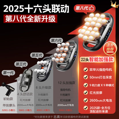 Factory-Delivered Chigo 22-Head Fascia Gun Muscle Massager Neck, Shoulder, Waist and Back Deep Relaxation Full Body Massager - image 2