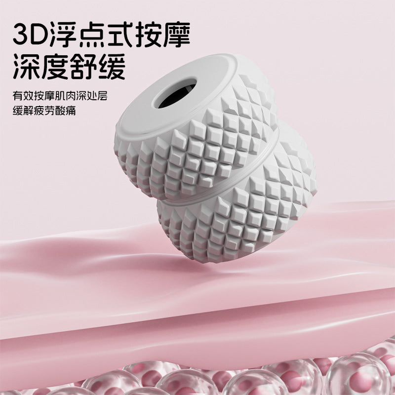 40-Wheel New Detachable Ring Leg Clamp Yoga Wheel Roller Leg Deep Muscle Relaxation Fitness Massage Equipment - image 2