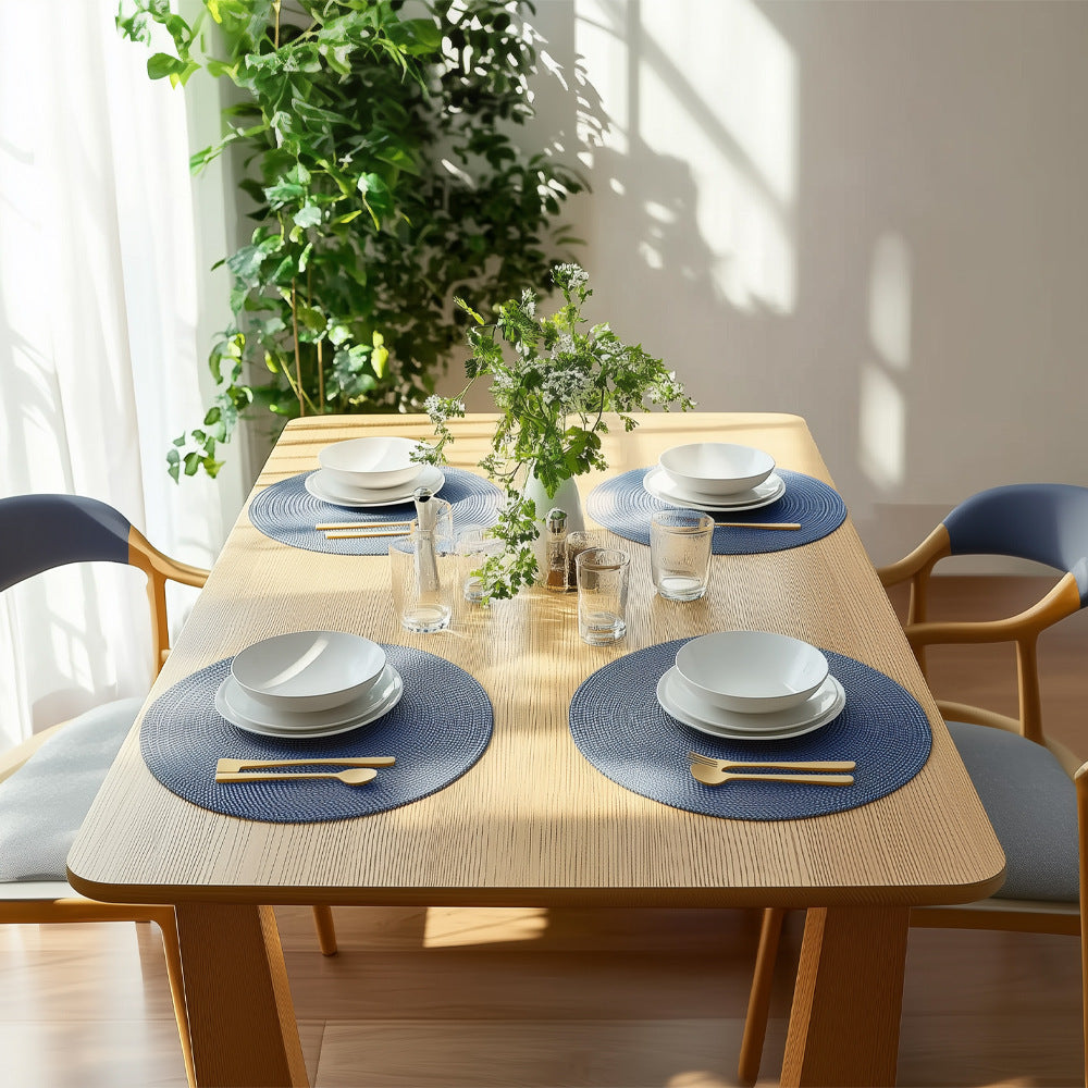 Pp Eco-Friendly Hand-Woven Placemats, Popular in Europe and America, Heat-Insulating Mats, Decorative Mats, Solid Color, Hot-Selling, Multiple Colors Available, Table Mats - image 2