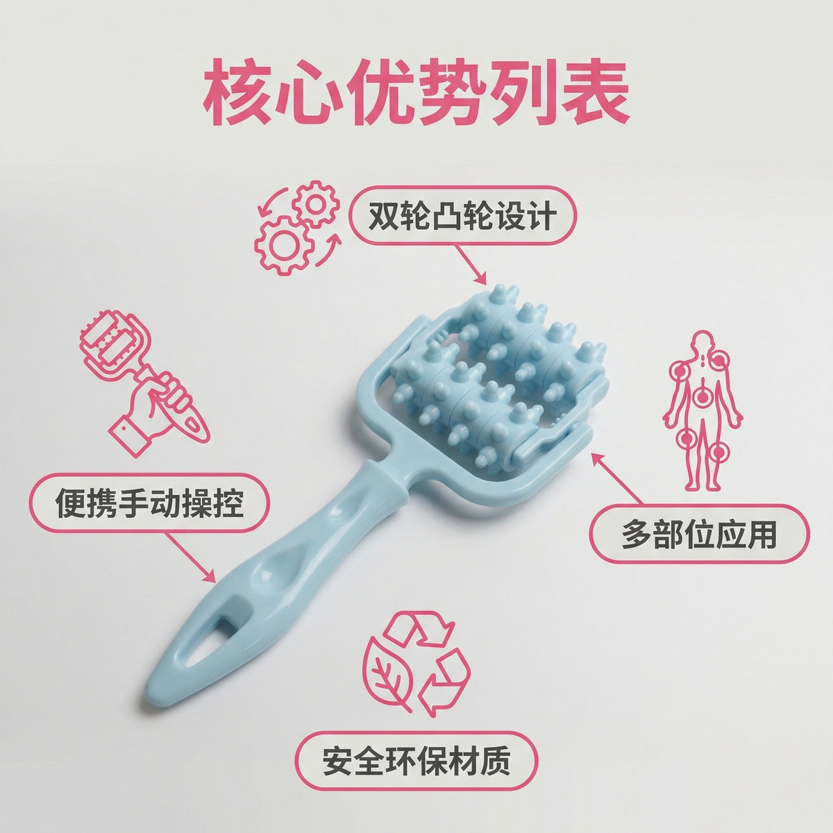 Roller-Type Portable Meridian Multi-Functional Roller Handheld Massage for Shoulder, Neck, and Hand Health Care Massage - image 2