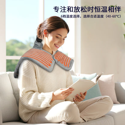Cross-Border Electric Heating Shawl, Portable Flannel Office Heating Pad, Heat Compress, Temperature-Controlled, Soothing Shoulder and Neck Heating Shawl - image 3