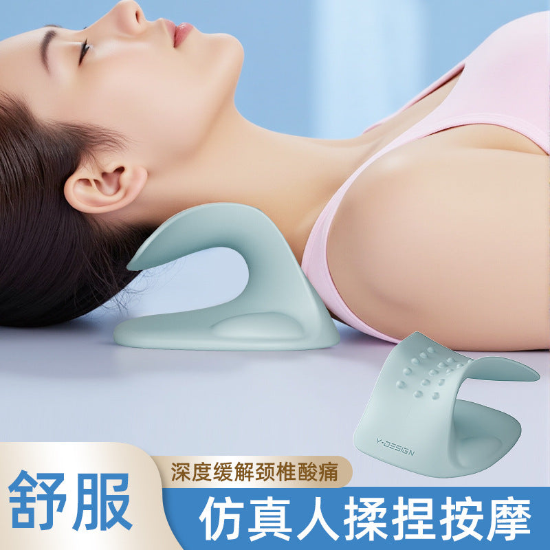 C-Type Cervical Spine Massage Pillow, Shoulder and Neck Acupressure Stretching to Improve Neck Curvature and Straighten It, Special Support Pillow - image 1