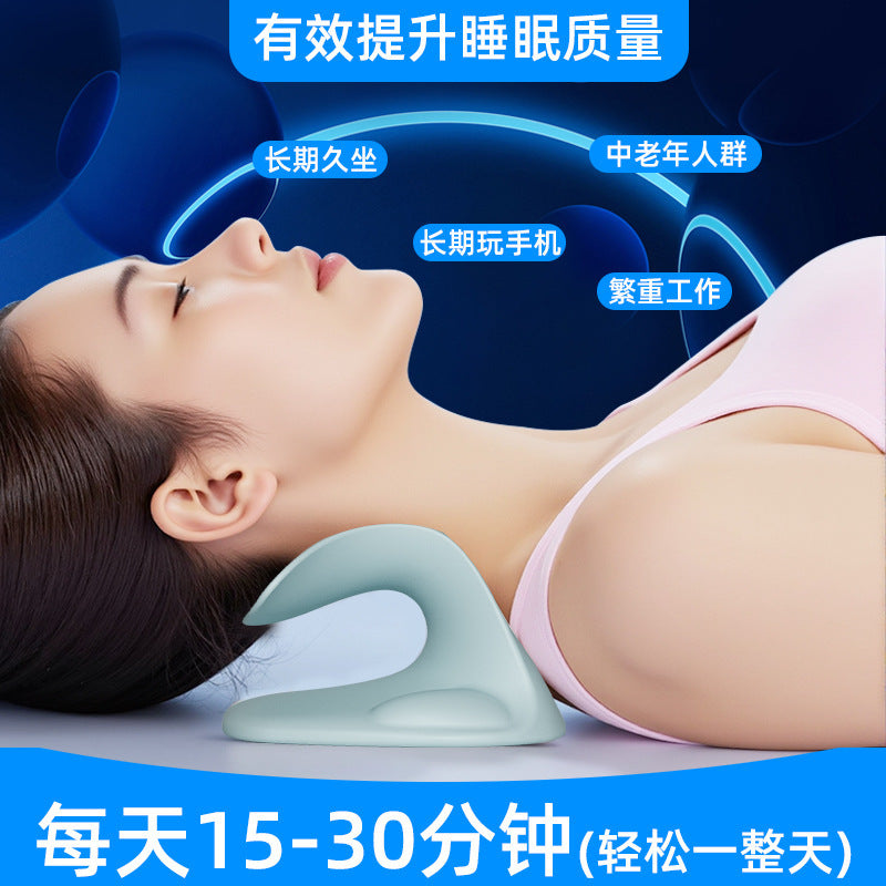 C-Type Cervical Spine Massage Pillow, Shoulder and Neck Acupressure Stretching to Improve Neck Curvature and Straighten It, Special Support Pillow - image 3