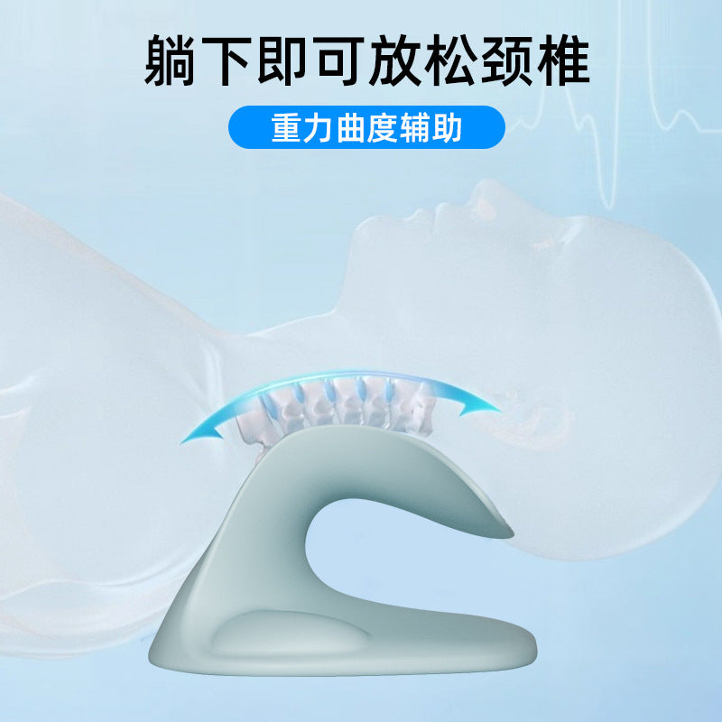 C-Type Cervical Spine Massage Pillow, Shoulder and Neck Acupressure Stretching to Improve Neck Curvature and Straighten It, Special Support Pillow - image 4