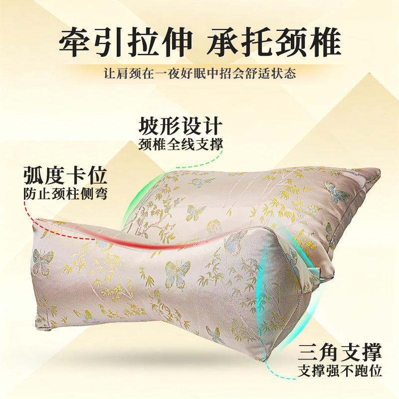 Cervical Pillow Brocade One-Piece Pillow to Aid Sleep, Adult Buckwheat Pillow, Traditional Chinese Medicine, Removable Electric Heating Cervical Spine Protectio - image 4