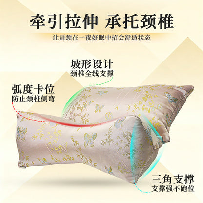 Cervical Pillow Brocade One-Piece Pillow to Aid Sleep, Adult Buckwheat Pillow, Traditional Chinese Medicine, Removable Electric Heating Cervical Spine Protectio - image 4