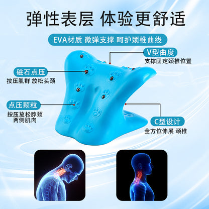 Newly Upgraded C-Shaped Cervical Massage Pillow for Stretching and Correcting Shoulder and Neck Posture, Relieving Hunchback Curvature, Gravity Acupressure Cerv - image 2
