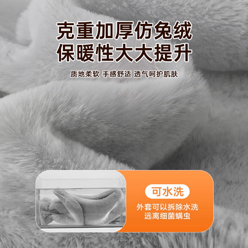 Long-Lasting Hot Water Bottle, Extra-Large Hot Water Bag for Bed, Special Large Size for Filling with Water, Foot Warmer for Sleeping - image 3