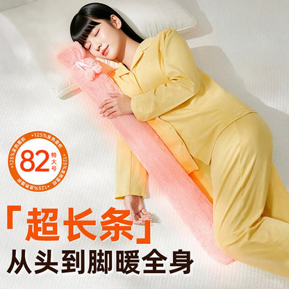 Long Strip Hot Water Bag with Water-Filled Explosion-Proof Plush Cover, Hand Warmer for Home Use, Large Capacity Water-Filled Hot Water Bag, Quilt Warmer - image 2