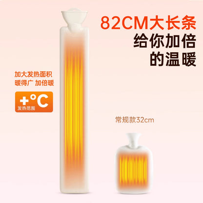 Long Strip Hot Water Bag with Water-Filled Explosion-Proof Plush Cover, Hand Warmer for Home Use, Large Capacity Water-Filled Hot Water Bag, Quilt Warmer - image 4