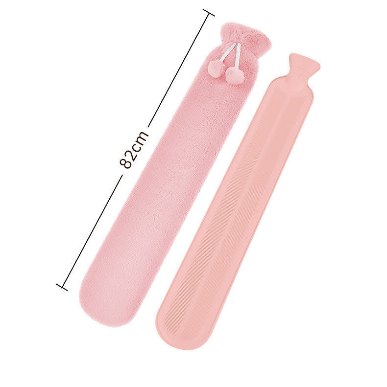 Long Strip Hot Water Bag with Water-Filled Explosion-Proof Plush Cover, Hand Warmer for Home Use, Large Capacity Water-Filled Hot Water Bag, Quilt Warmer - image 5