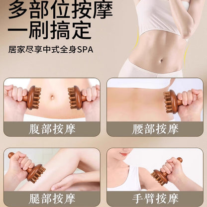 Sandalwood Meridian Brush, Belly, Head Comb, Leg and Back Scraping, Whole Body Universal Belt Pulse Dredging Massage and Abdominal Rubbing Tool - image 4