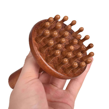 Sandalwood Meridian Brush, Belly, Head Comb, Leg and Back Scraping, Whole Body Universal Belt Pulse Dredging Massage and Abdominal Rubbing Tool - image 5