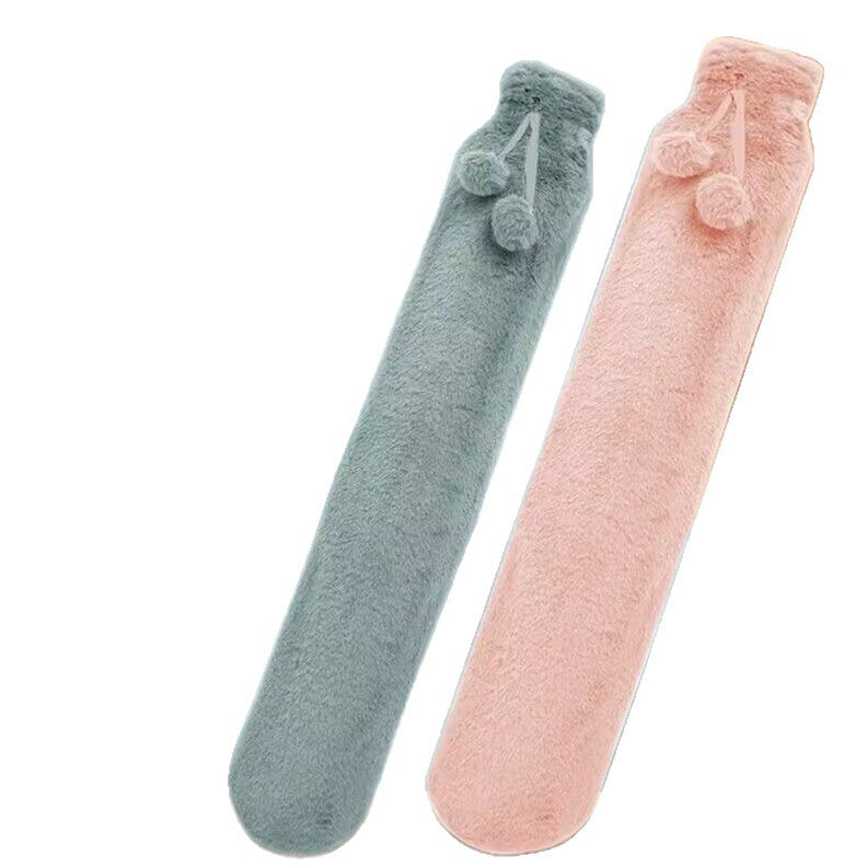 Cross-Border Pvc Long Hot Water Bottle Plush Extra-Large Hand Warmer Water Bag Explosion-Proof for Stomach Warming Student Bed Warmer Body Warmer - image 5