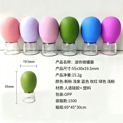 Facial Cupping Device, Silicone Vacuum Cup, Face Lifting, Tendon Pulling, Cupping Massage, Meridian Dredging - image 4