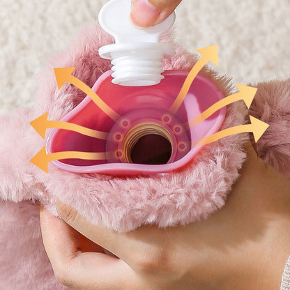 Hot Water Bottle Filled with Water, Thickened Hand Warmer, Hot Compress for Belly, Cute Plush Water-Filled Cloth Cover, Explosion-Proof Student Wholesale - image 4
