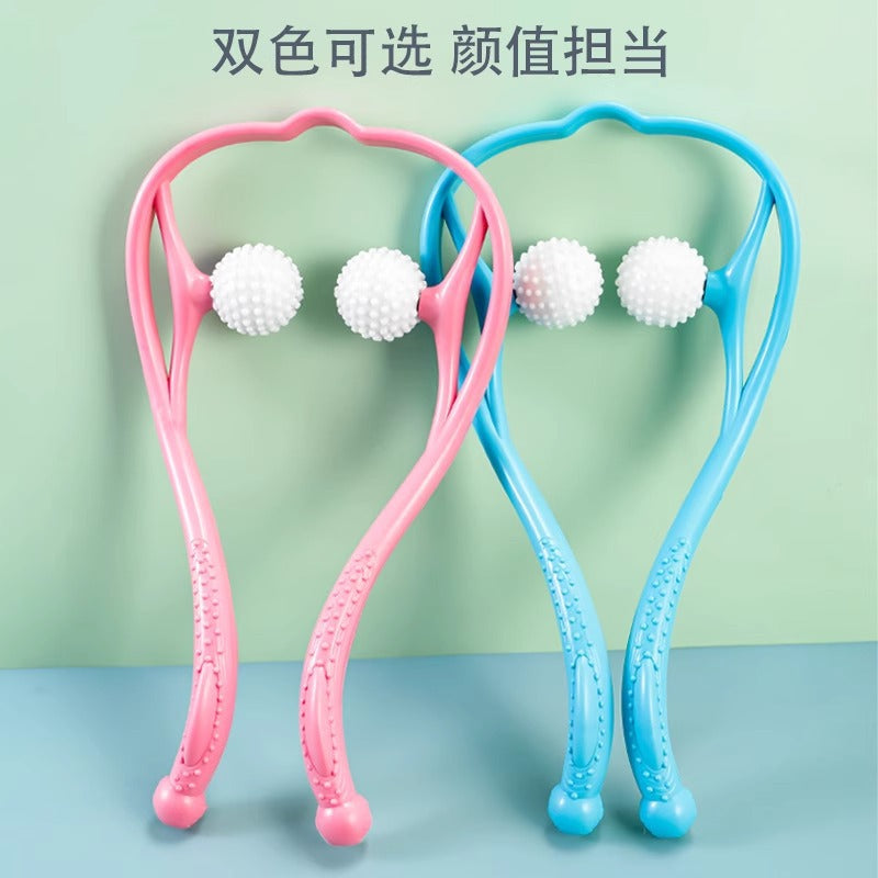 # Manual Cervical Spine Massager Neck Shoulder and Neck Roller Meridian Clip Neck Handheld Massage Cervical Spine Gadget - image 3