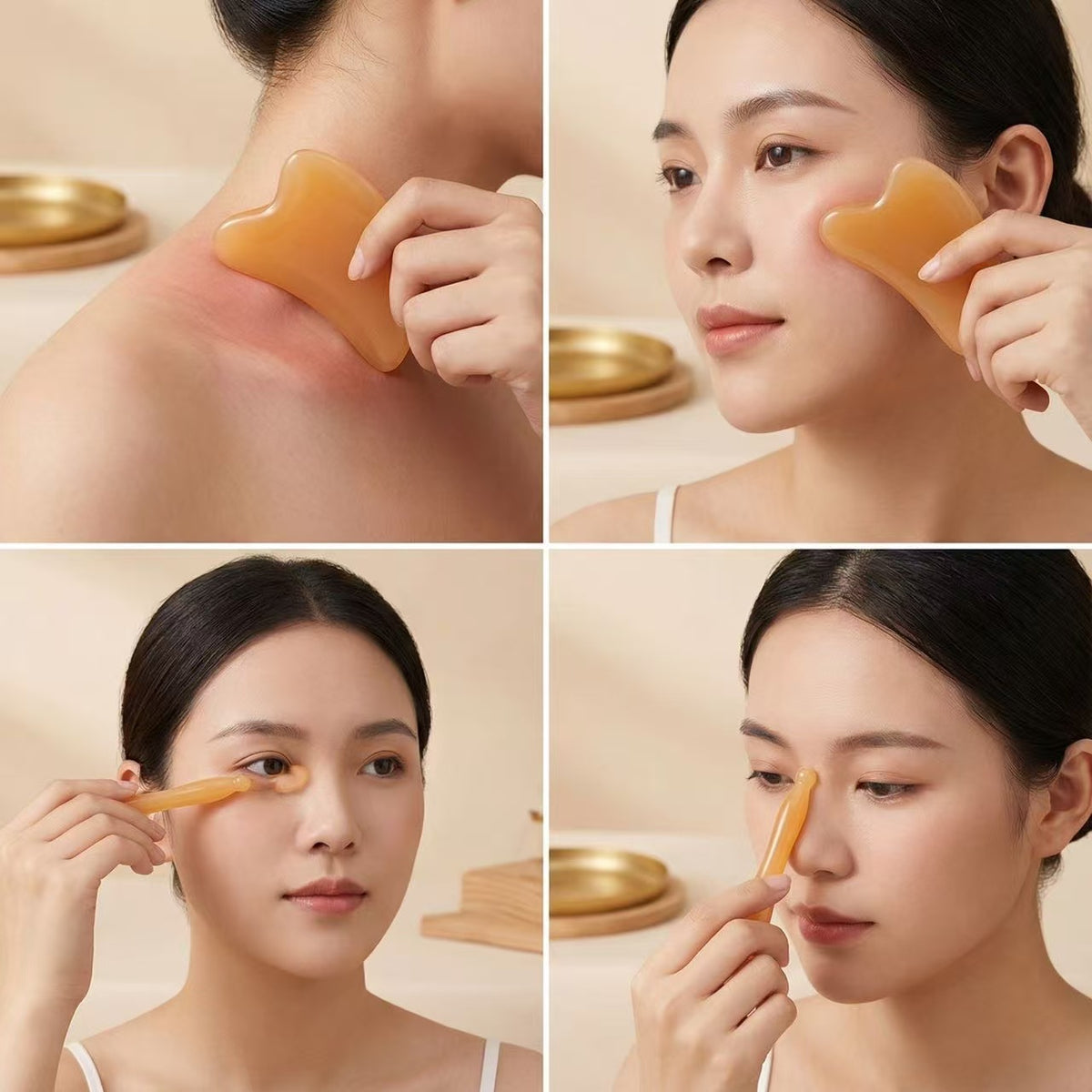 Resin Scraping Stick, Facial Scraping Board, Facial Gua Sha Board, Eye Acupoint Stick, Head Therapy Massager - image 2