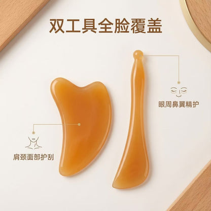 Resin Scraping Stick, Facial Scraping Board, Facial Gua Sha Board, Eye Acupoint Stick, Head Therapy Massager - image 3