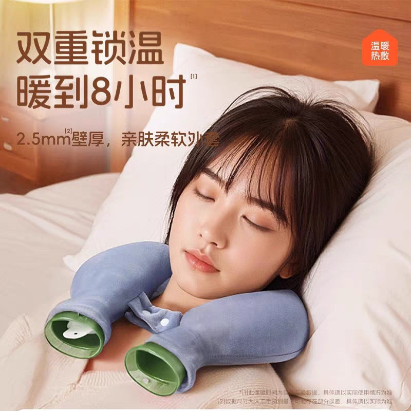 Special Hot Water Bottle for Cervical Spine, Water-Filled Hot Water Bottle, Hot Compress for Neck, Hanging Shoulder, Shoulder, Neck, Head, Neck Scarf, U-Shaped Pillow - image 1
