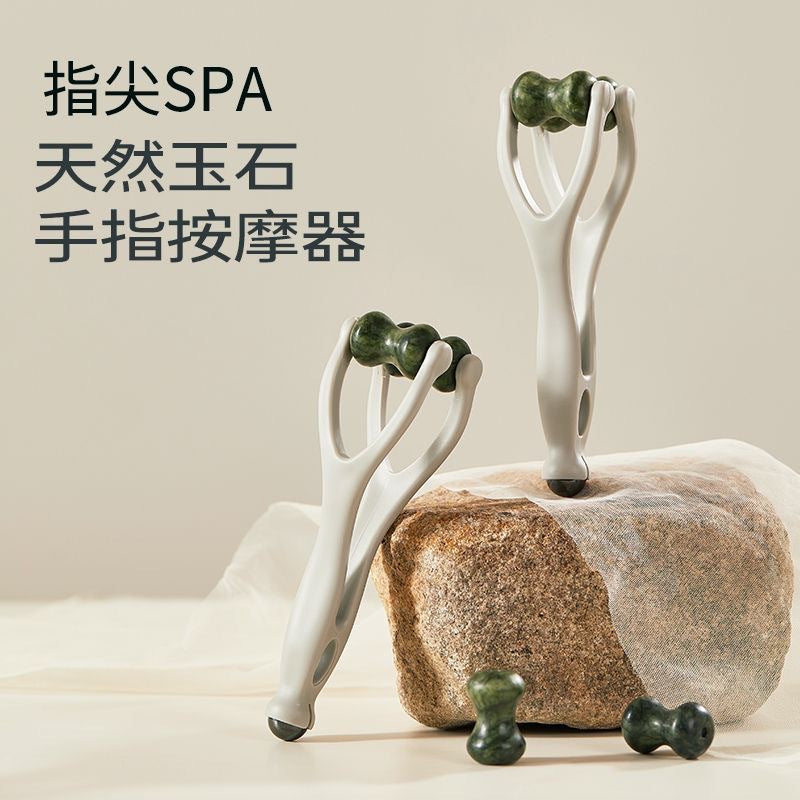 Natural Jade Finger Massager Hand Joint Roller Type Acupoint Pressure Clip Mouse Comic Hand Manufacturer Dropshipping - image 2