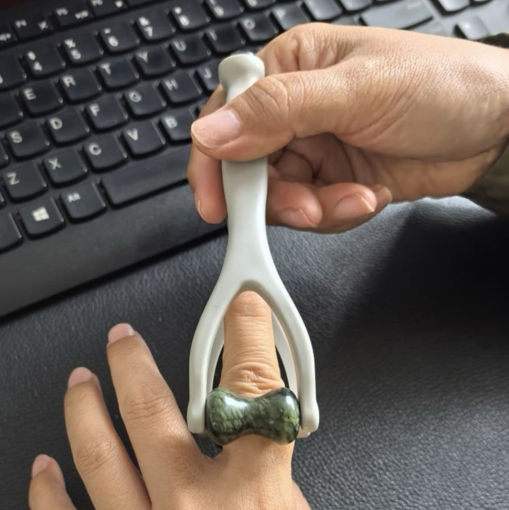 Natural Jade Finger Massager Hand Joint Roller Type Acupoint Pressure Clip Mouse Comic Hand Manufacturer Dropshipping - image 4