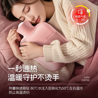 Hot Water Bottle Filled with Water for Hot Compress to Warm the Belly, Hot Water Bottle Filled with Water, Explosion-Proof Hand Warmer Filled with Water, Hot Wa - image 2