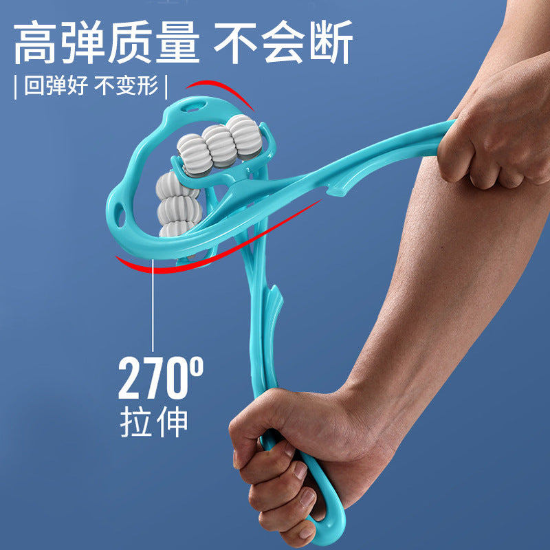 Neck Massager Clip Neck 6-Wheel Neck and Shoulder Relaxation Instrument Handheld Household Roller Massager Six-Wheel Relaxation Clip - image 4