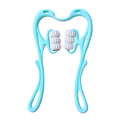 Neck Massager Clip Neck 6-Wheel Neck and Shoulder Relaxation Instrument Handheld Household Roller Massager Six-Wheel Relaxation Clip - image 5