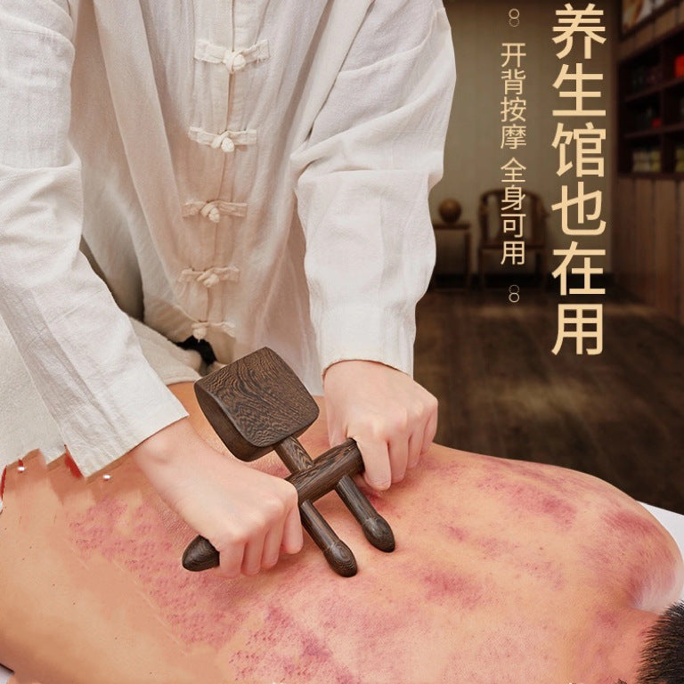 Chicken Wing Wood Lifting Scraper Handheld Scraping Scraper Back Rolling Massage Stick Full Body Meridian Acupuncture Point Push Back Tendon Pulling Stick - image 3