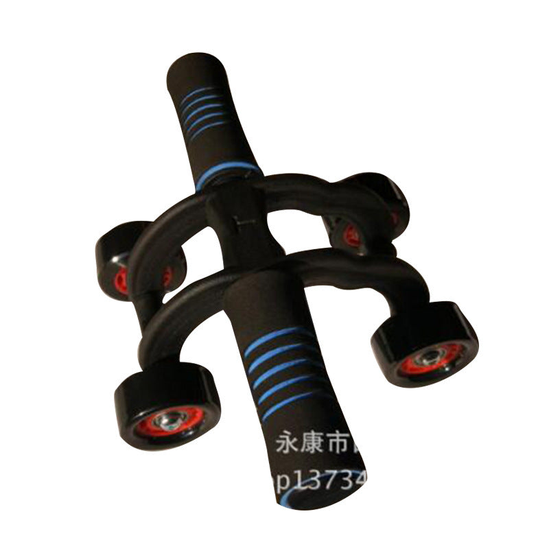 Non-Slip Silent 4-Wheel Abdominal Fitness Wheel Indoor Small Fitness Trainer Abdominal Curling Beginner Abdominal Muscle Exercise Weight Loss and Waist Slimming - image 2