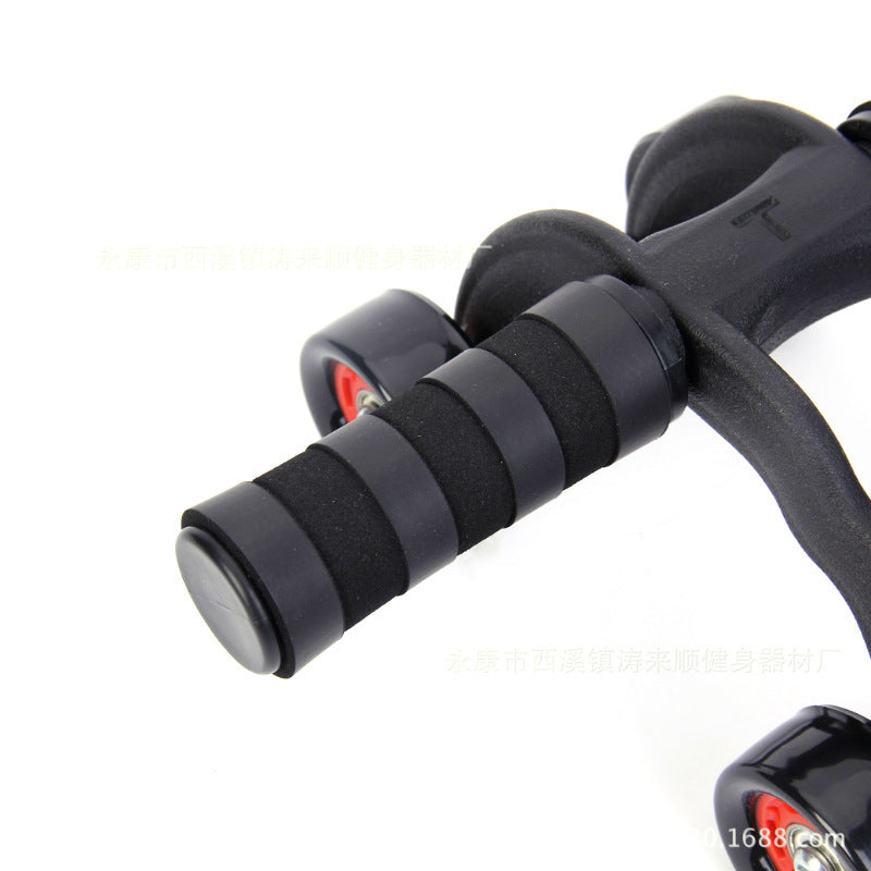 Non-Slip Silent 4-Wheel Abdominal Fitness Wheel Indoor Small Fitness Trainer Abdominal Curling Beginner Abdominal Muscle Exercise Weight Loss and Waist Slimming - image 3
