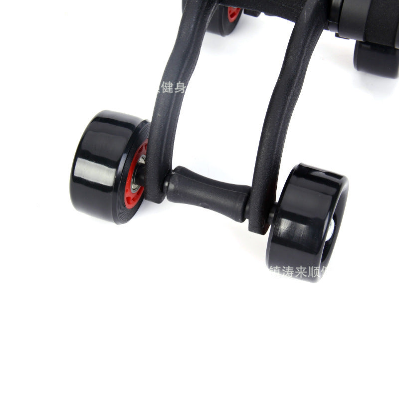 Non-Slip Silent 4-Wheel Abdominal Fitness Wheel Indoor Small Fitness Trainer Abdominal Curling Beginner Abdominal Muscle Exercise Weight Loss and Waist Slimming - image 4