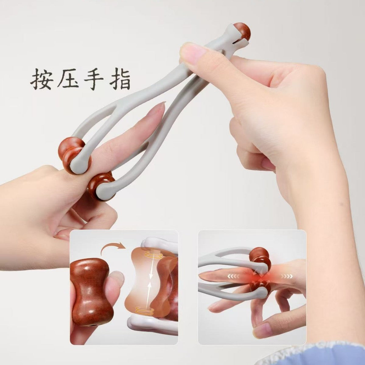 [Tik Tok Hot Style] Finger Massager Roller Massage Clip Hand Joint Meridian Dredging and Scraping Finger Handy Gadget - image 2