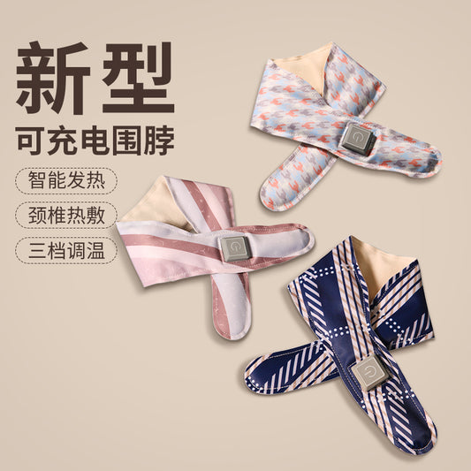 Neck Warmer Patch, Heating and Soothing Cervical Spine, Hot Compress, Rechargeable and Warm Graphene Self-Heating Neck Scarf, Shoulder and Neck Protector - image 1