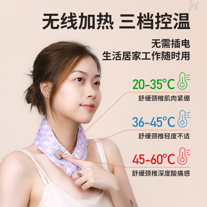 Neck Warmer Patch, Heating and Soothing Cervical Spine, Hot Compress, Rechargeable and Warm Graphene Self-Heating Neck Scarf, Shoulder and Neck Protector - image 2