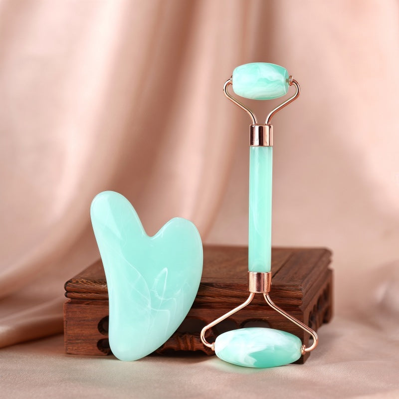 Rose Quartz Non-Jade Facial Roller Massager, Heart-Shaped Special Facial Massage Lifting Stick, Gua Sha Meridian Board - image 4