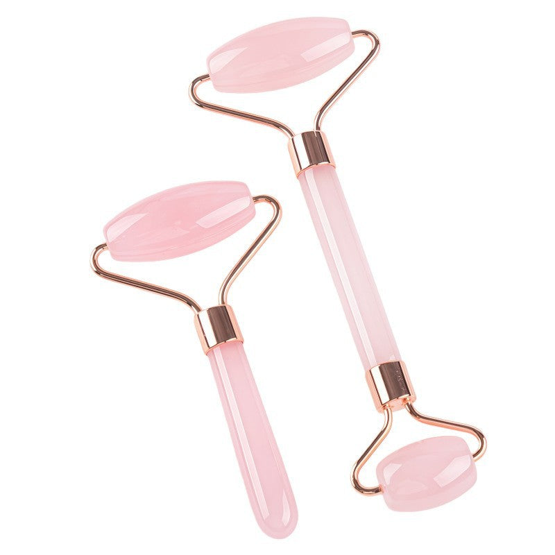 Rose Quartz Non-Jade Facial Roller Massager, Heart-Shaped Special Facial Massage Lifting Stick, Gua Sha Meridian Board - image 5