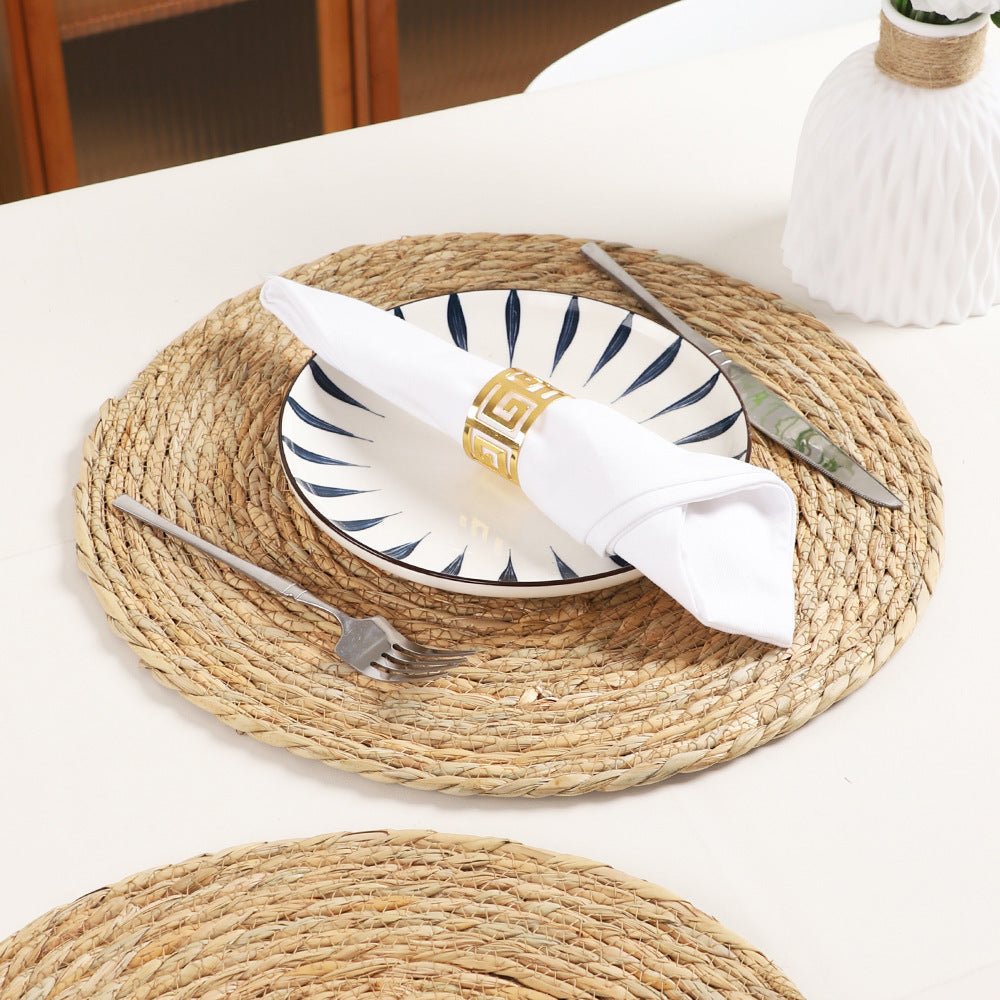 Straw Woven Placemats, Heat Insulation Mats, Cup Mats, Bowl Mats, Western-Style Placemats, Japanese-Style Table Mats, Round Seat Cushions, Pot Mats, Japanese-St - image 2
