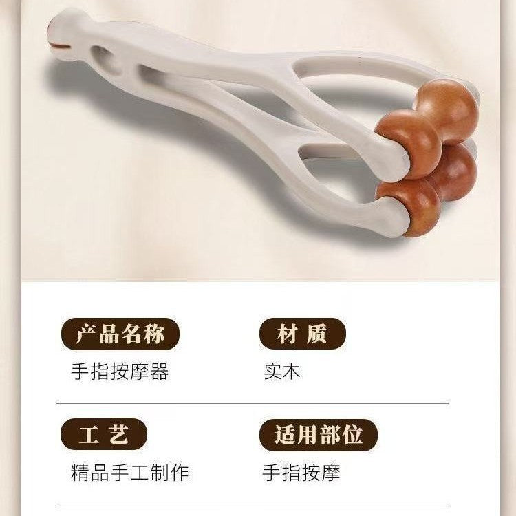 Solid Wood Finger Meridian Massage Comb, Multifunctional Hand Joint Massage Stick, Roller Acupoint Dredging Meridian Comb, Universal - image 4