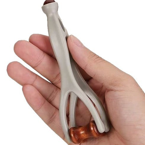 Solid Wood Finger Meridian Massage Comb, Multifunctional Hand Joint Massage Stick, Roller Acupoint Dredging Meridian Comb, Universal - image 5