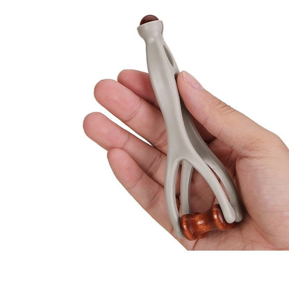 New Solid Wood Multifunctional Finger Massager Massage Stick Roller to Dredge Meridians Portable Kneading Finger Massage Clip - image 5