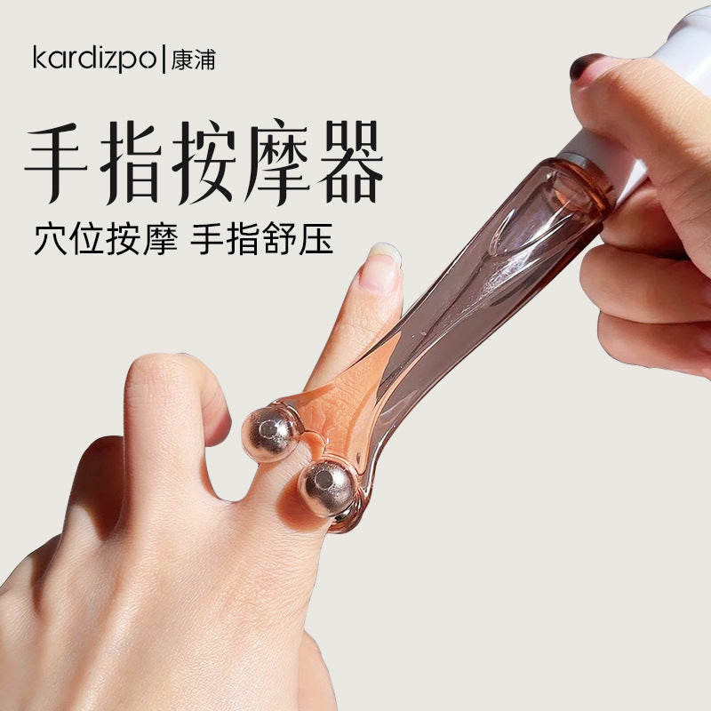 Finger Roller Massager 4 Magnetic Beads Clip Finger Joint Massager Tiger Mouth Hand Numbness Whitening Thin Hand 5 Bead Massage Stick - image 2