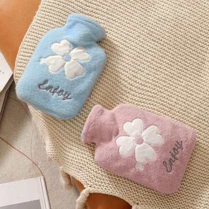 Removable and Washable Cloth Cover Hot Water Bottle Wholesale Cute Thickeneded Pvc Explosion-Proof Hand Warmer Plush Water-Filled Hot Water Bottle Liner - image 3