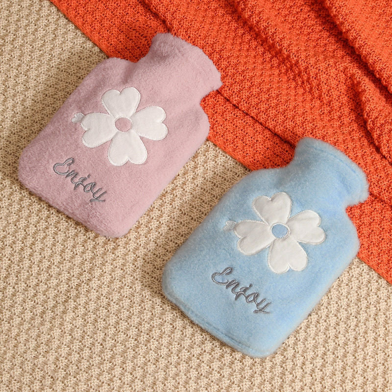 Removable and Washable Cloth Cover Hot Water Bottle Wholesale Cute Thickeneded Pvc Explosion-Proof Hand Warmer Plush Water-Filled Hot Water Bottle Liner - image 4